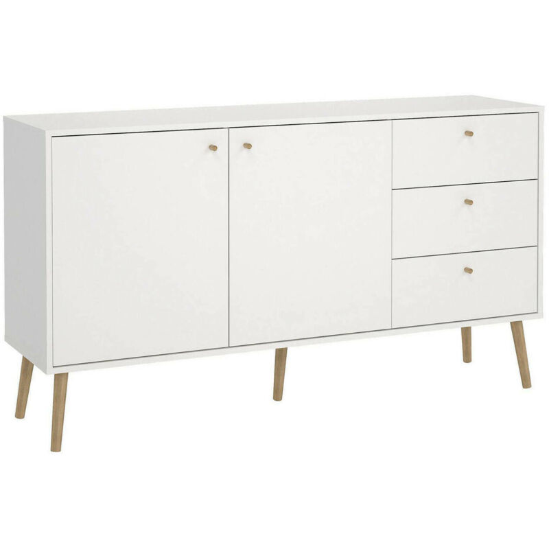 foto del prodotto credenza florence, buffet da soggiorno, madia da salotto, dispensa da cucina, 147x39 h82 cm, bianco dmora