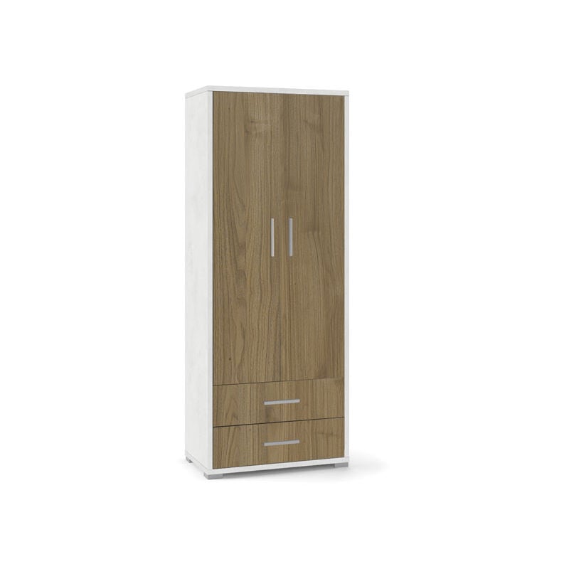 immagine 0 del prodotto armadio mobile multiuso bianco con 2 cassetti e 4