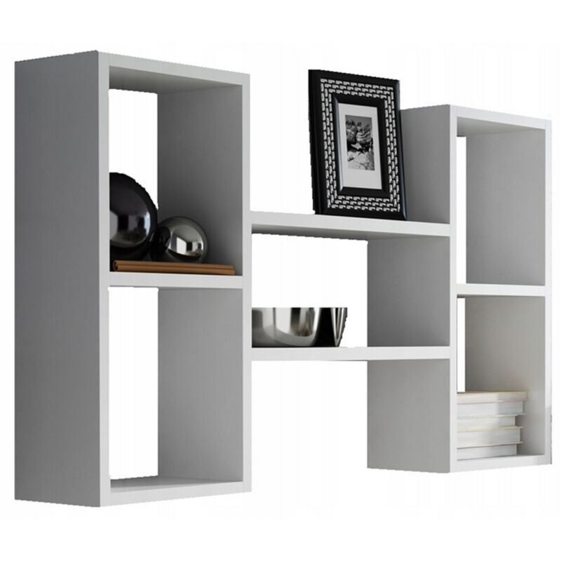 foto del prodotto mensola sospesa polon, scaffale per libri fotografici bianco