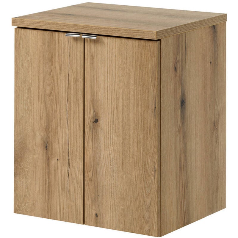 foto del prodotto  en.casa set newport armadio pensile sottolavabo con piano di lavoro 50x60x40 effetto rovere
