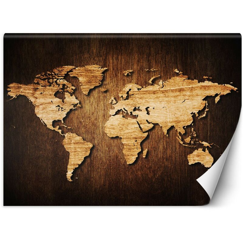 foto del prodotto gbshop carta da parati, mappa del mondo vintage marrone 350x245