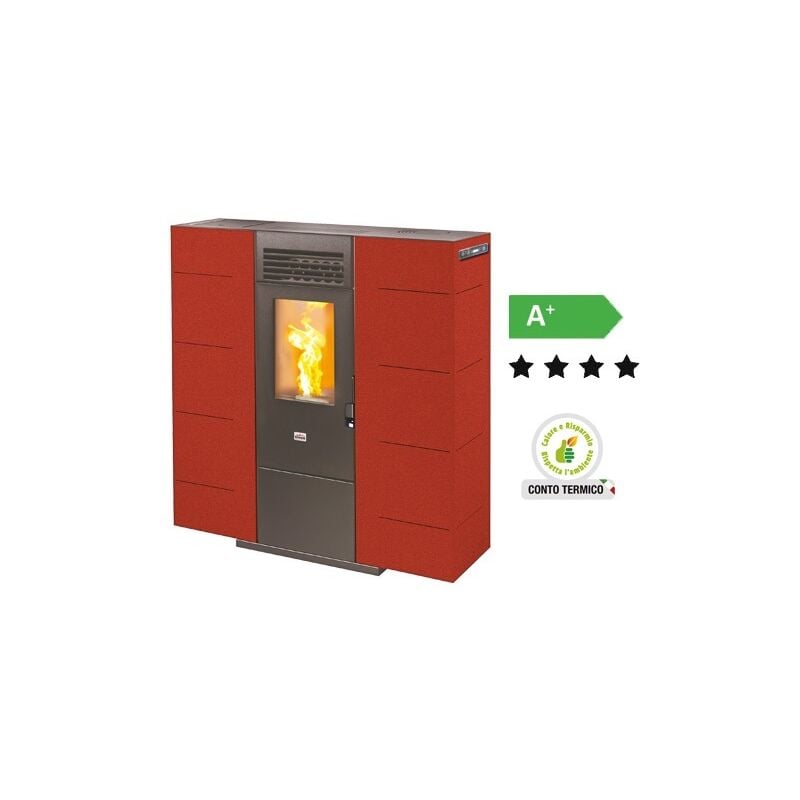 foto del prodotto no brand stufe stufa a pellet queen slim 6 potenza kw h 6,14 dimensioni cm.89x25xh89