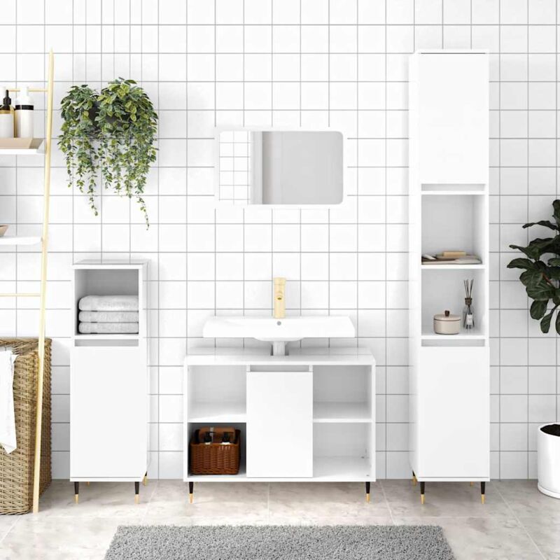 foto del prodotto vidaxl furniture limited armadietto bagno bianco lucido 80x33x60cm in
