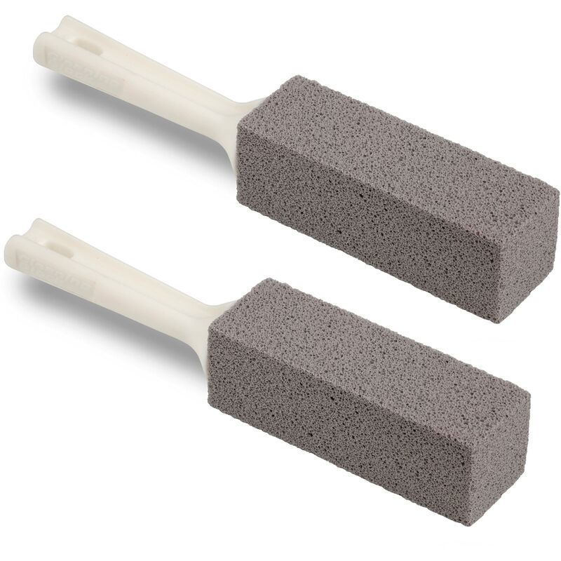 immagine 0 del prodotto cleaning block wc, pietra per la pulizia del wc con manico, 1 pezzo confezione da 2 , grigio