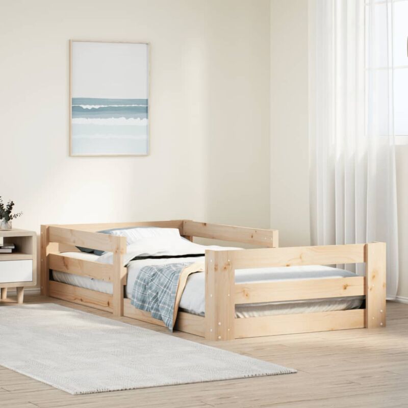 foto del prodotto vidaxl giroletto senza materasso 100x200 cm in legno massello di pino