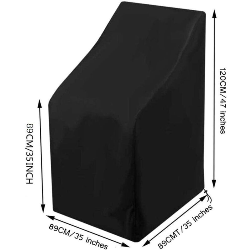 foto del prodotto copertura per sedia da giardino impilabile 89x89x120 90cm tessuto oxford 210d copertura protettiva per mobili sedie impermeabili antivento anti uv