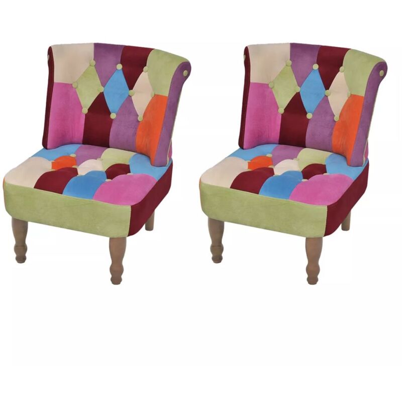 foto del prodotto poltrona poltrona lounge di design divano club da soggiorno senza braccioli con tessuto patchwork 2 pezzi