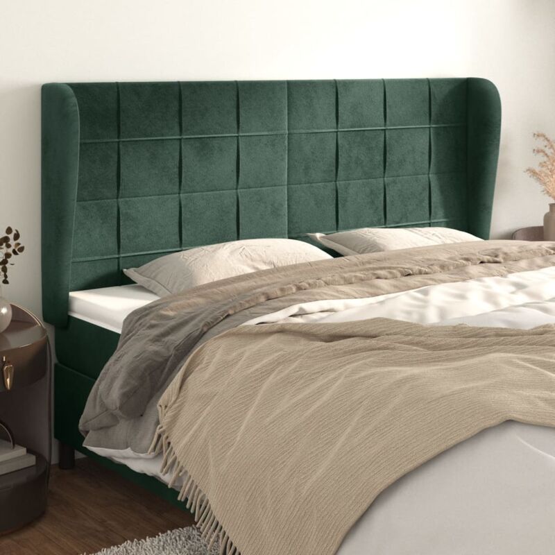 foto del prodotto furniture limited testiera ad orecchio verde scuro