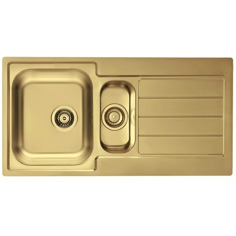 foto del prodotto line monarch lavello 98x50 cm, gold 1078566 alveus