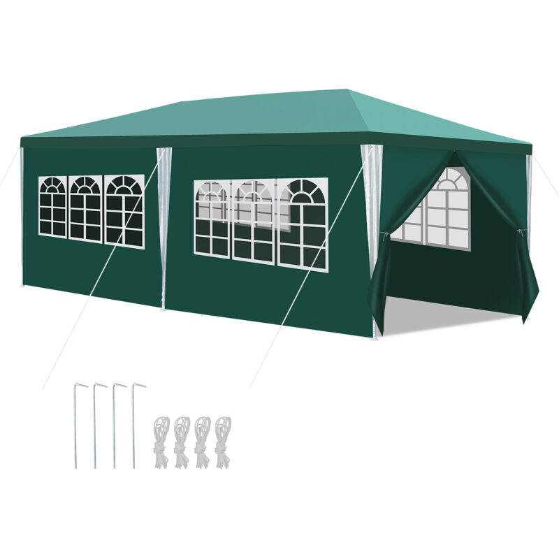 foto del prodotto swanew tenda o pergolato tenda per ricevimenti con pannelli laterali rimovibili grande blu 3x6m