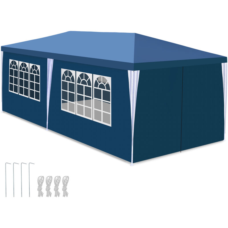 foto del prodotto tenda o pergolato tenda per ricevimenti con pannelli laterali rimovibili grande verde 3x6m swanew