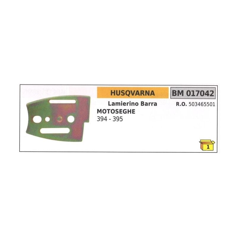 foto del prodotto husqvarna lamierino barra lato catena per motosega 394 395 017042