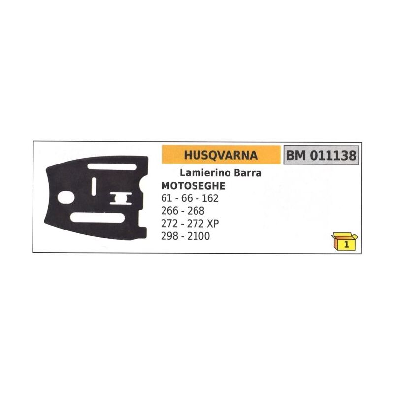 foto del prodotto husqvarna lamierini barra lato catena per motosega 61 66 162 266 268 272 011138