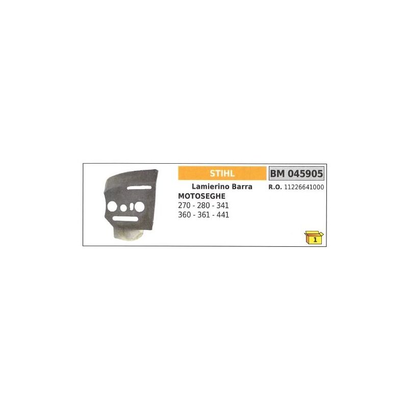 foto del prodotto newgarden lamierino barra lato catena stihl per motosega 270 280 341 360 361 441 045905
