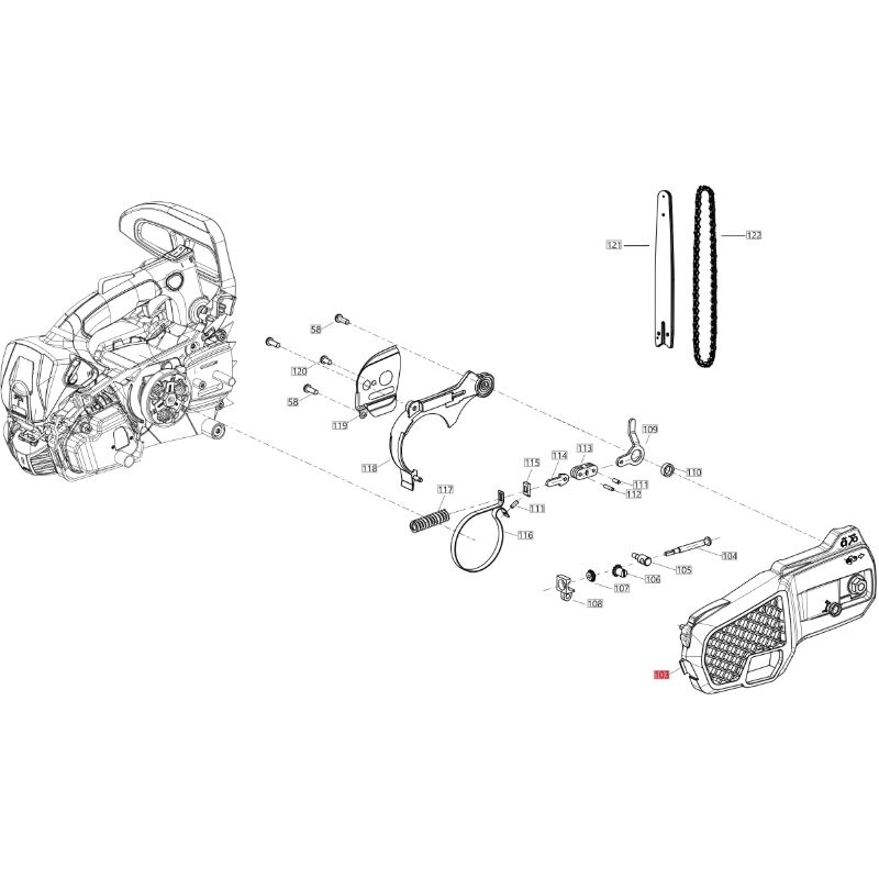 immagine 0 del prodotto bluebird carter frizione originale per motosega csp 270t csp 270tc csp270t 103