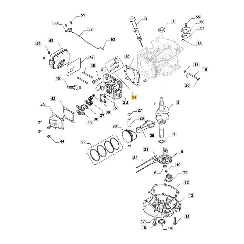 foto del prodotto kit valvole aspirazione e scarico originale stiga motore tre 224 118551150 0