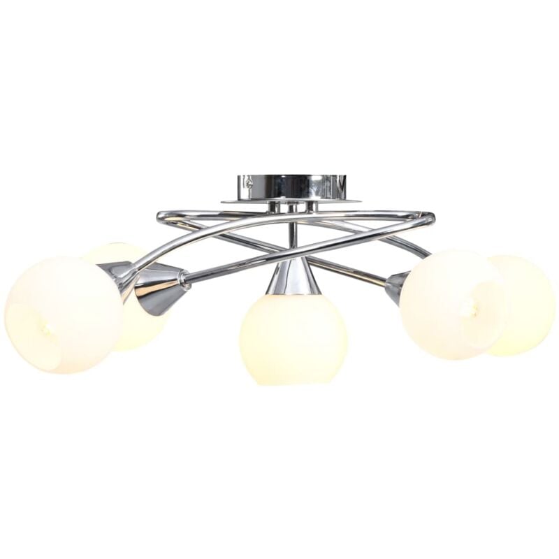 foto del prodotto prolenta premium furniture limited lampadario con paralumi in ceramica 5
