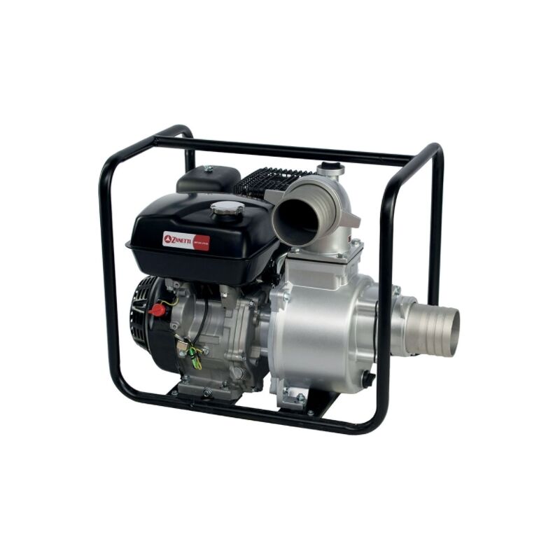 foto del prodotto motopompa benzina autodescante zanetti zbp100 270b ba motore 6 kw autoavvolgente