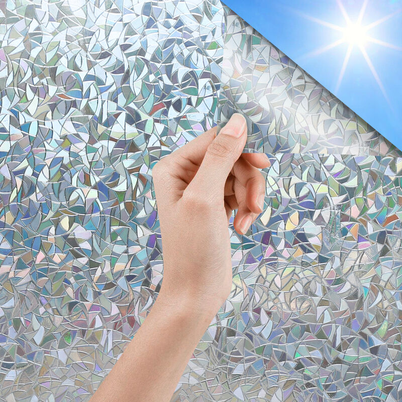 foto del prodotto hengda film anti finestra ultravioletta 60x200cm 3d pellicola elettrostatica adesivo libero vetro sigillante scala desktop per la finestra