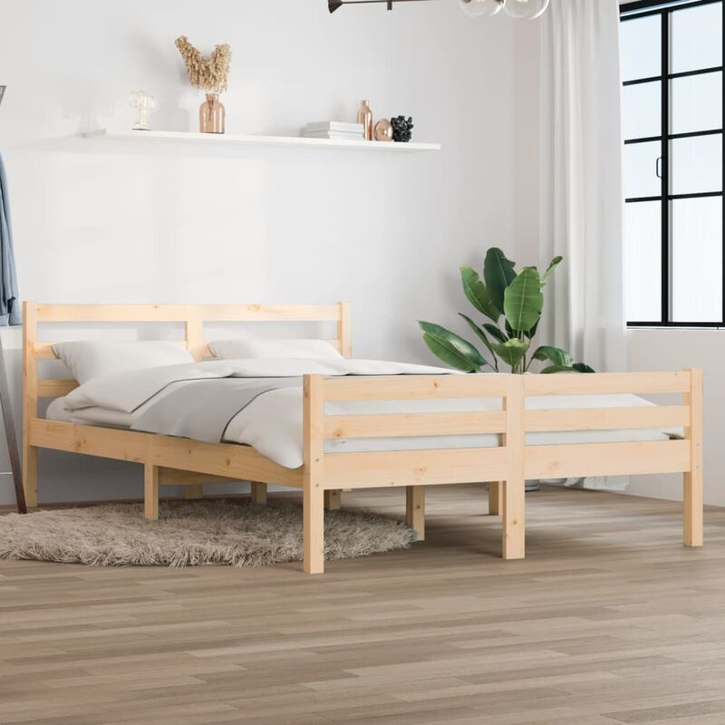 foto del prodotto giroletto struttura letto letto per adulti in legno massello 120x190 cm 4ft small double bv652979 bonnevie