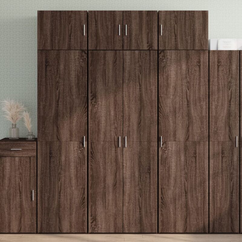 foto del prodotto vidaxl credenza rovere marrone 70x42,5x185 cm in legno multistrato