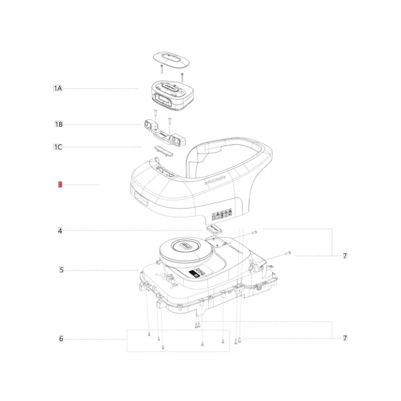 immagine 0 del prodotto telaio superiore originale bluebird robot tagliaerba navimow ab12.01.00.0189