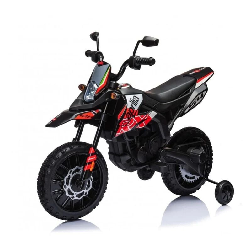 foto del prodotto moto elettrica per bambini aprilia racing rx125 12v ruote in eva rosso
