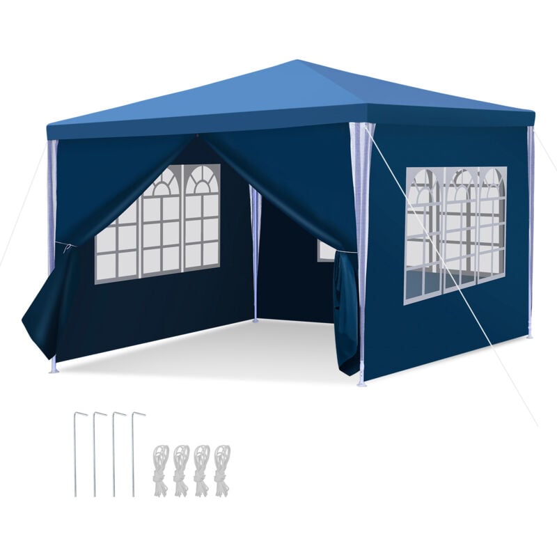 foto del prodotto tenda o pergolato tenda per ricevimenti con pannelli laterali rimovibili grande verde 3x3m hengda