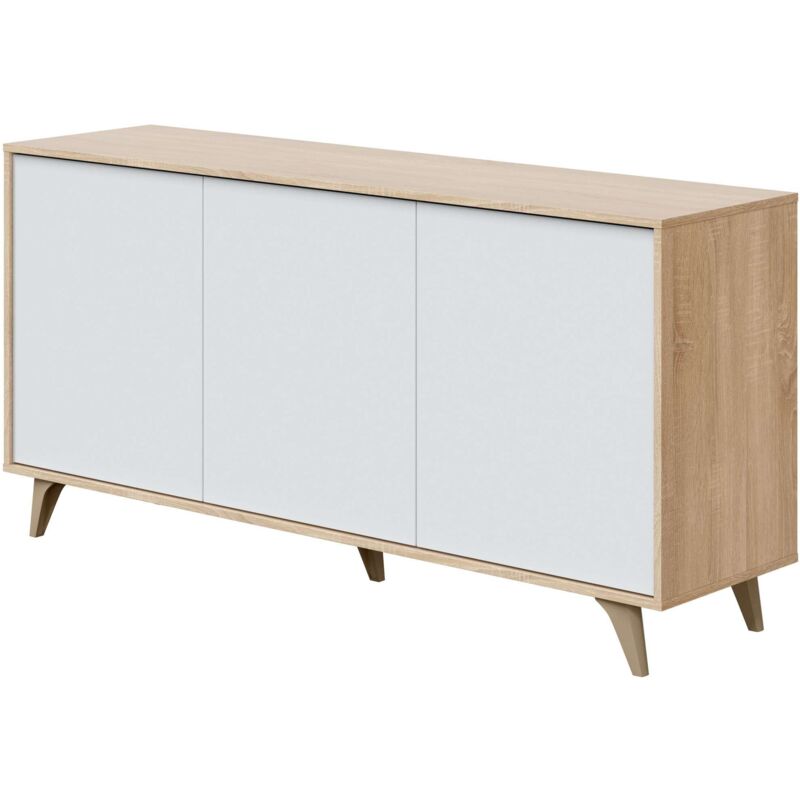 foto del prodotto marca kit credenza 3 ante 154x40x75h rovere bianco