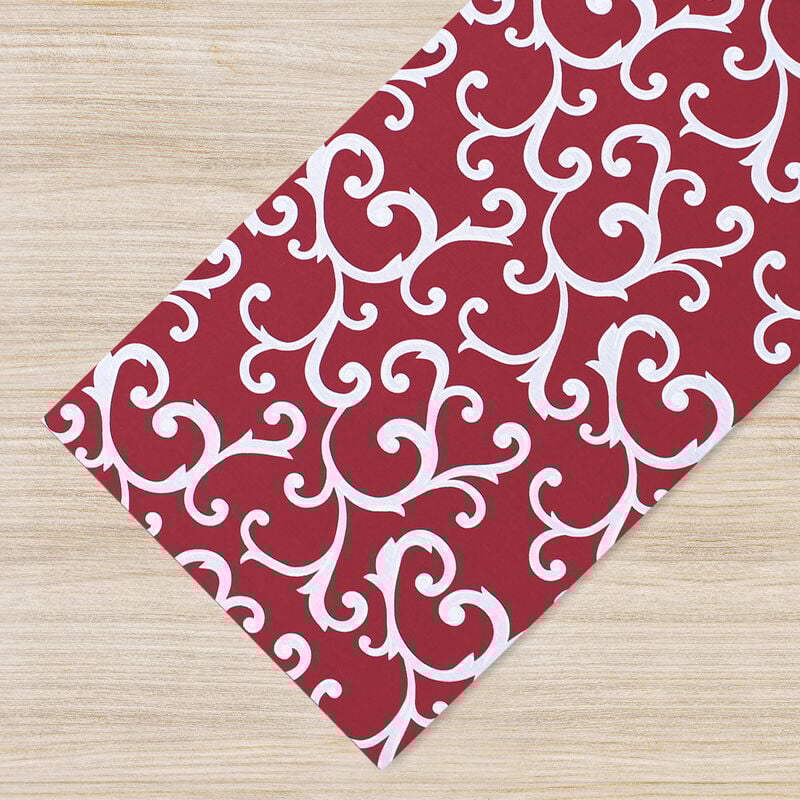 foto del prodotto tappeto passatoia fantasia made in italy antiscivolo lavabile aderente grigio 50x350cm rosso