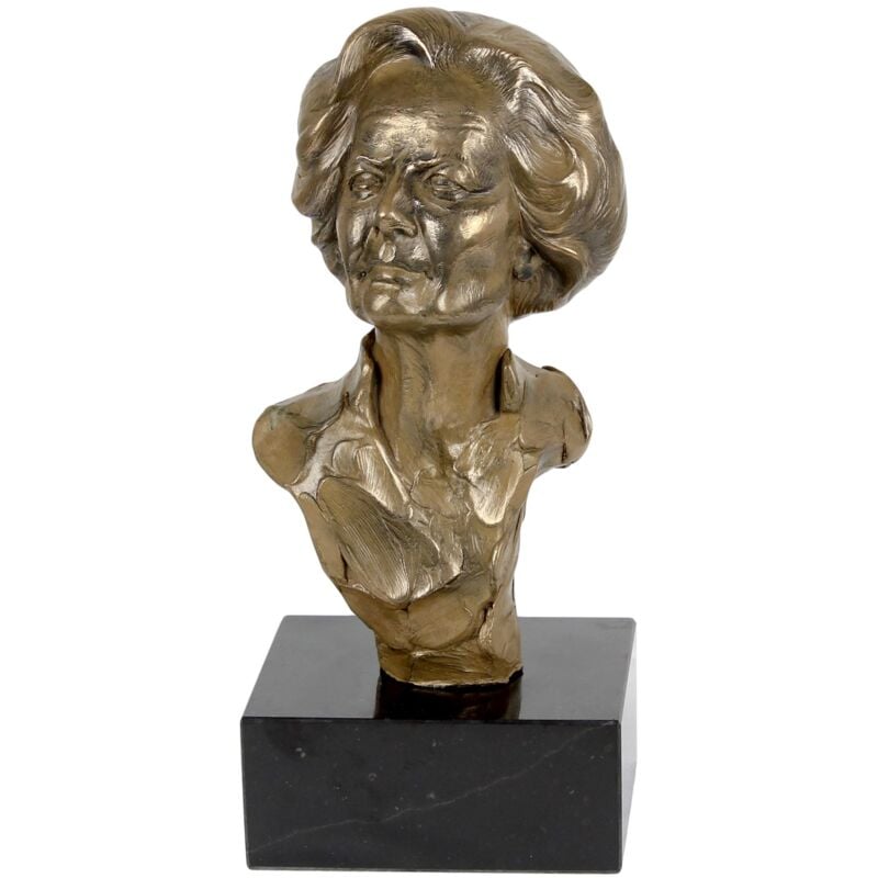 foto del prodotto margaret thatcher busto in marmo, statuetta di un personaggio famoso, decorazione per ufficio, scuola e hotel di art dog