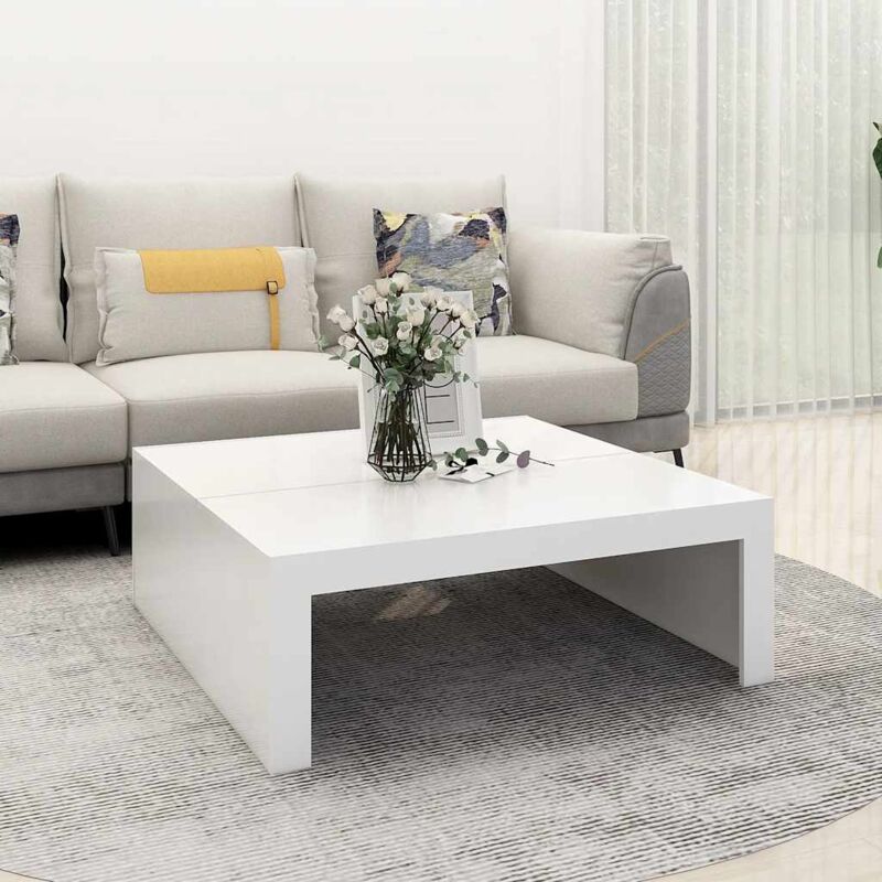 foto del prodotto furniture limited tavolino da salotto bianco 100x100x35 cm