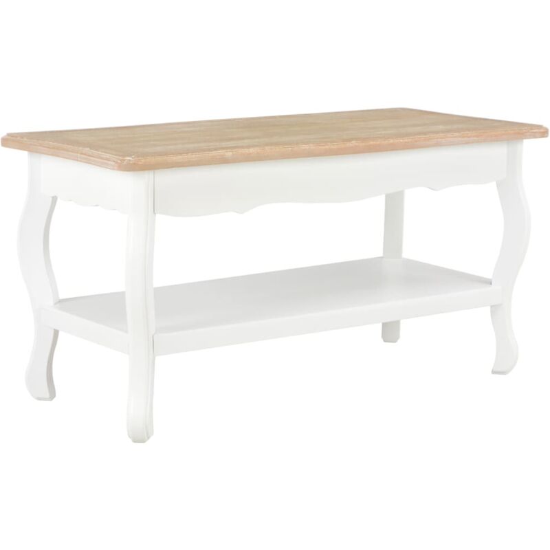 foto del prodotto furniture limited tavolino da salotto bianco e marrone
