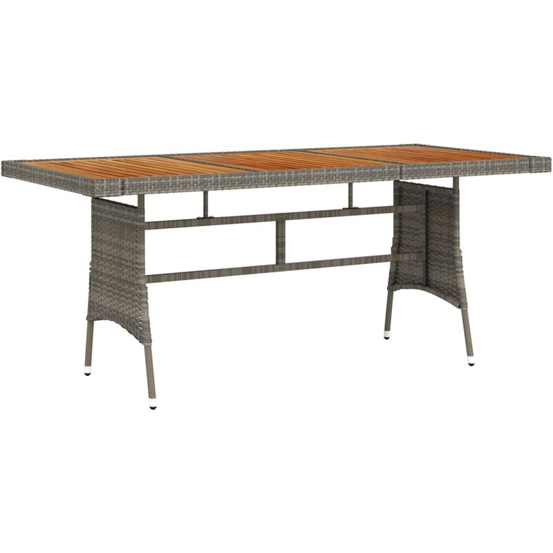 foto del prodotto prolenta premium furniture limited tavolo giardino grigio 160x70x72cm polyrattan