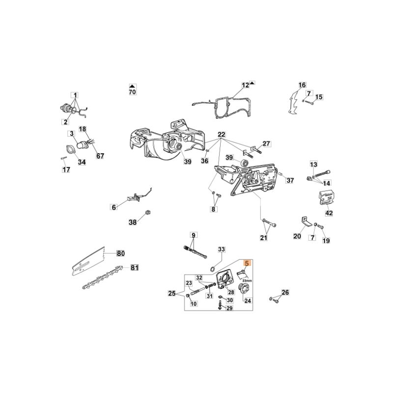 foto del prodotto tubo motosega modelli 956 gs630 originale oleomac 50010163r 50010163
