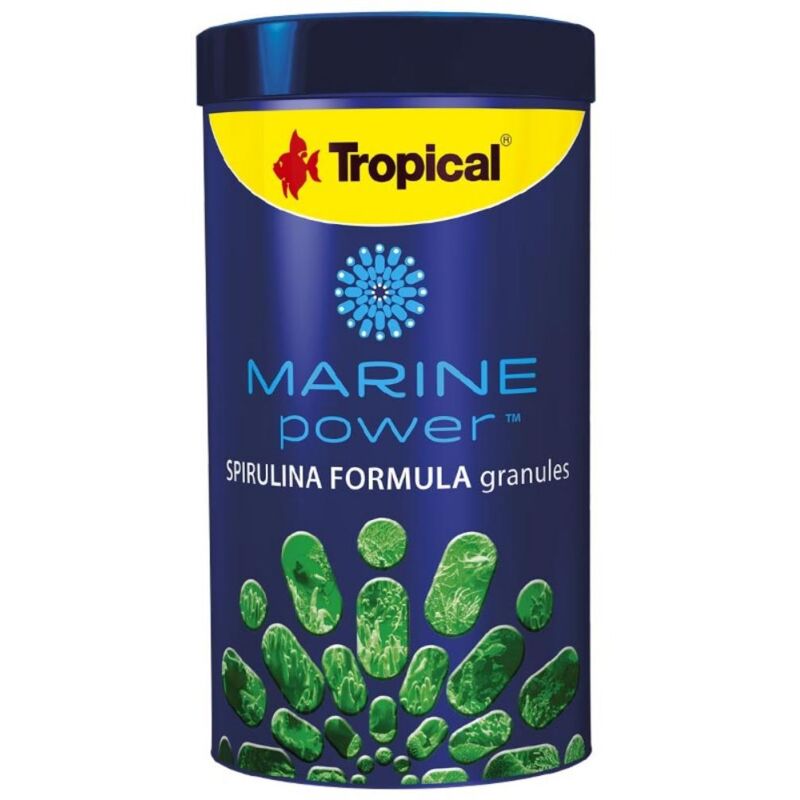 foto del prodotto tropical marine power spirulina formula granules 250ml mangime granulare per pesci marini