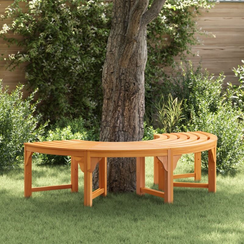 foto del prodotto panchina da esterno mezzo cerchio 160 cm legno massello di eucalipto vidaxl