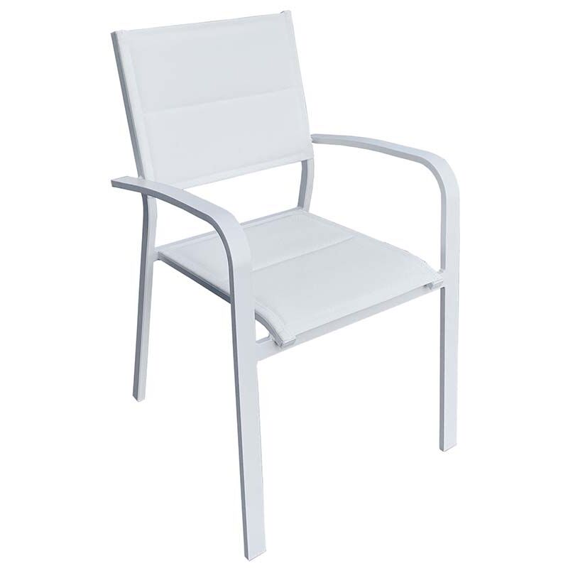 immagine 0 del prodotto sedia zara con braccioli, in alluminio e textilene, colore taupe opaco gardenia