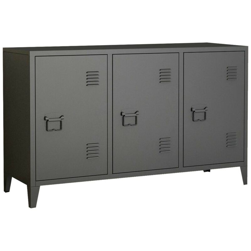 foto del prodotto credenza mora, buffet da soggiorno, madia da salotto, dispensa da cucina, 120x40 h73 cm, ardesia dmora