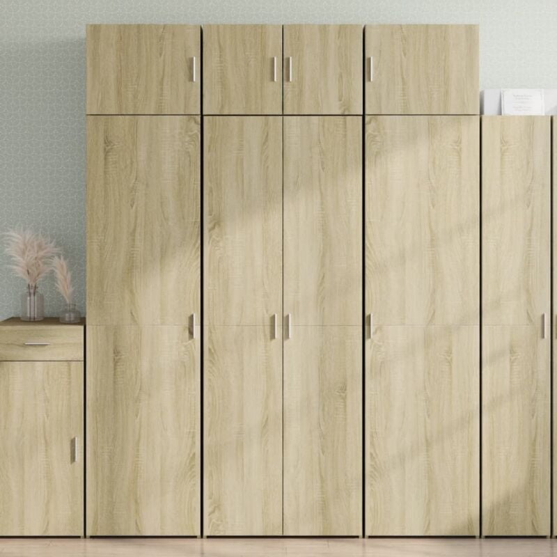 foto del prodotto vidaxl credenza rovere sonoma 70x42,5x185 cm in legno multistrato