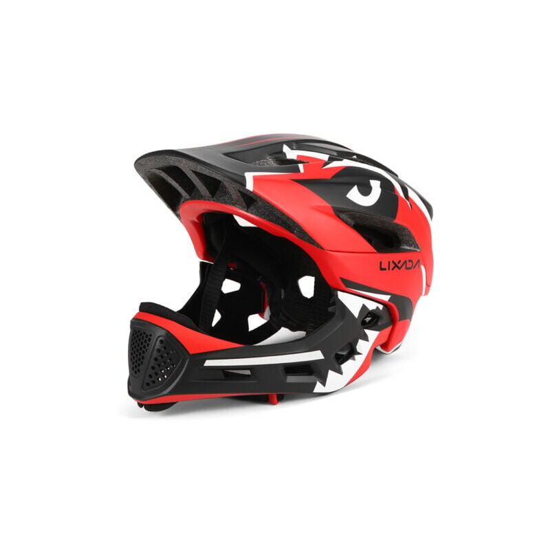 foto del prodotto aiperq casco da bicicletta staccabile sport all aria aperta bambini rosso coccodrillo 52 56 54 58 cm