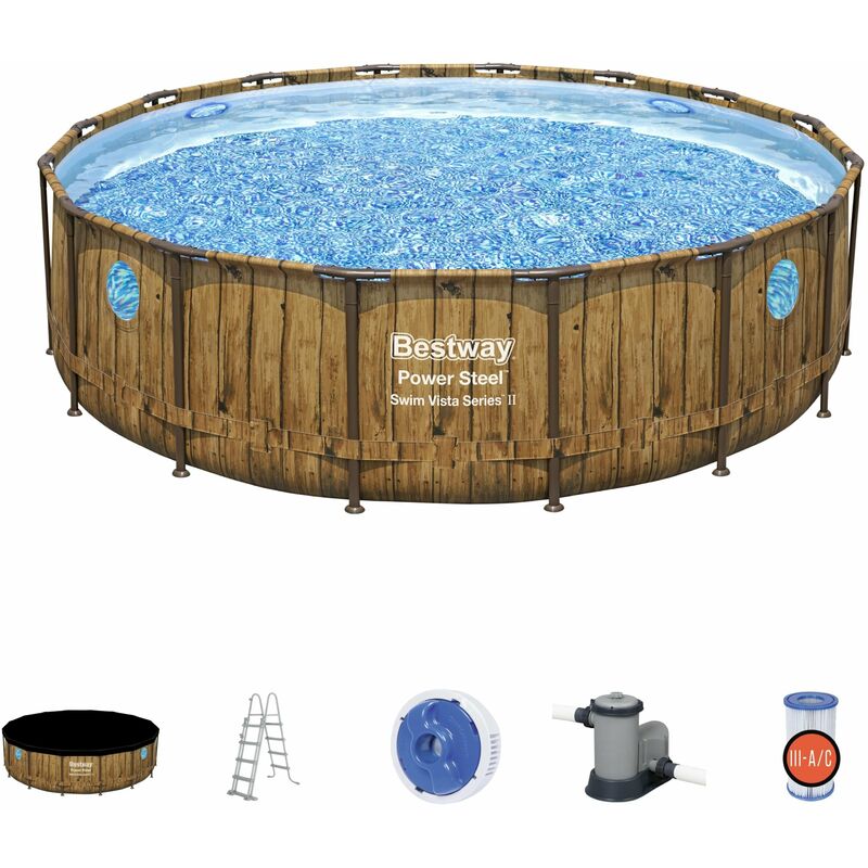 foto del prodotto piscina tonda power steel swim vista series con obl 488x122 bestway 56725