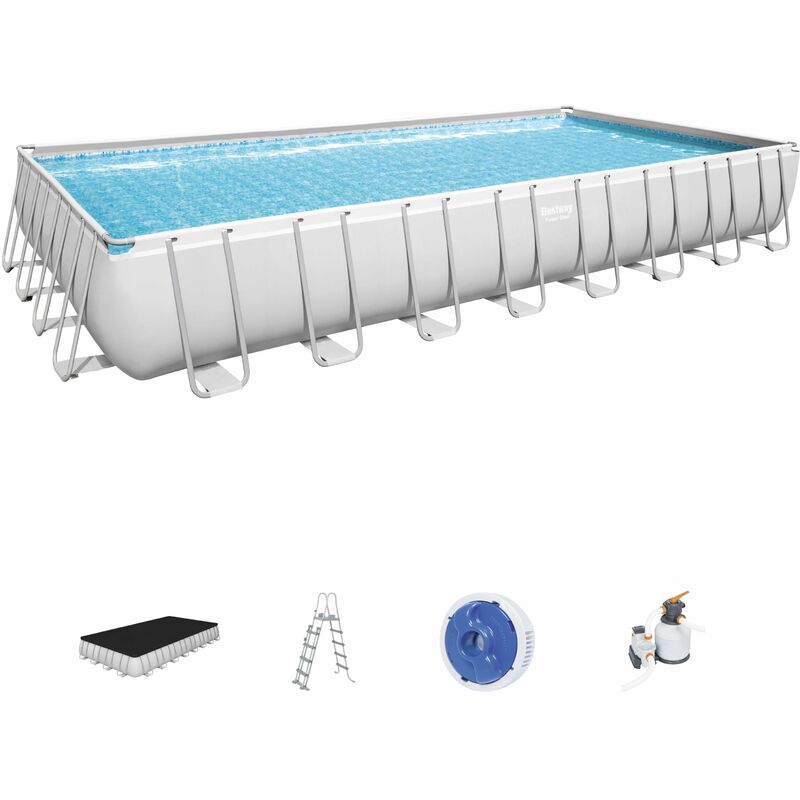foto del prodotto bestway piscina fuori terra rettangolare power steel 956x488x132 cm 56623