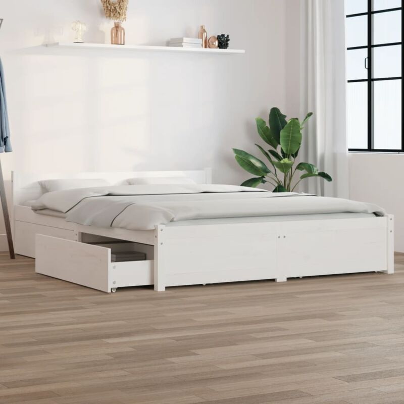 foto del prodotto furniture limited giroletto con cassetti bianco 140x200 cm