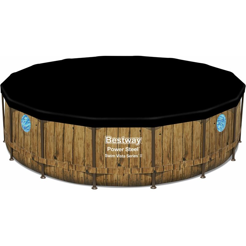 foto del prodotto telo copertura per piscina tonda diametro 488 cm con struttura bestway 58249