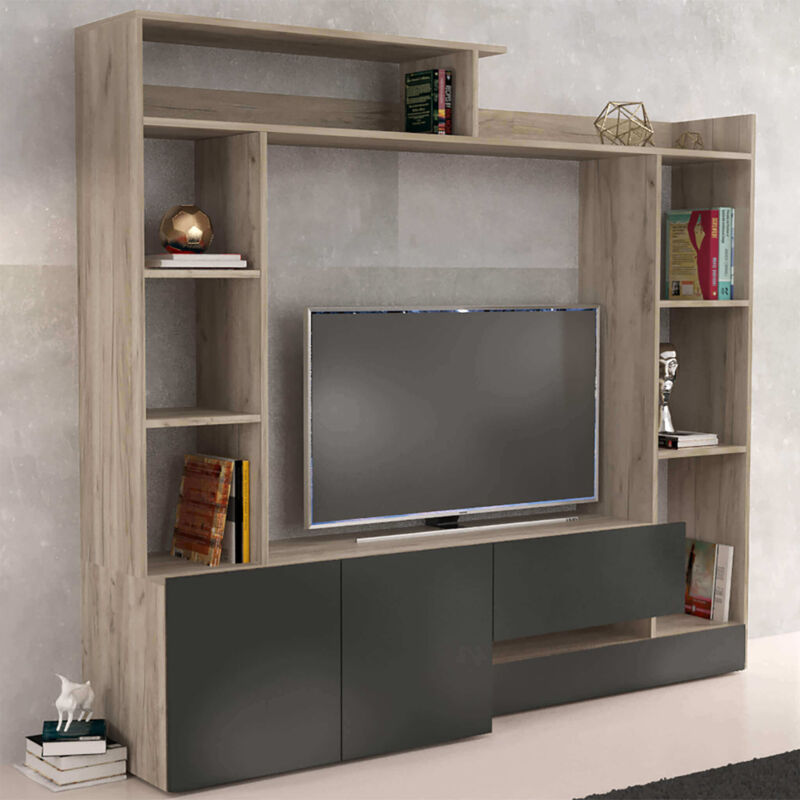 foto del prodotto milani home floriano parete attrezzata soggiorno
