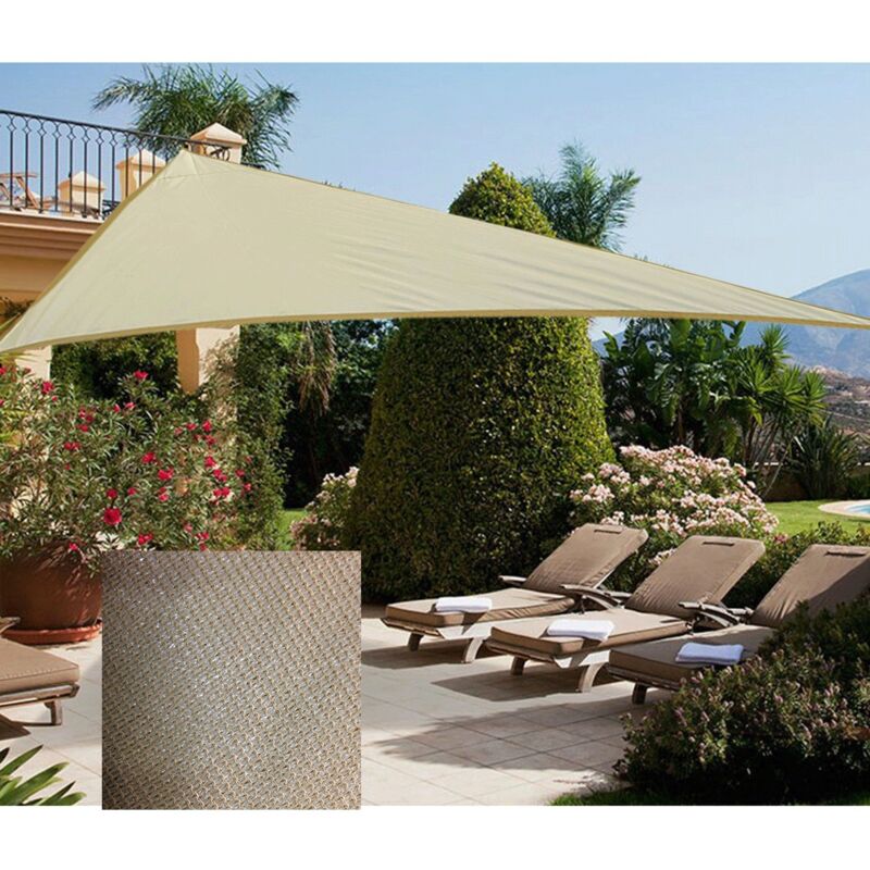 foto del prodotto vela ombreggiante triangolare 300x300x300cm amalfi garden deluxe collection beige