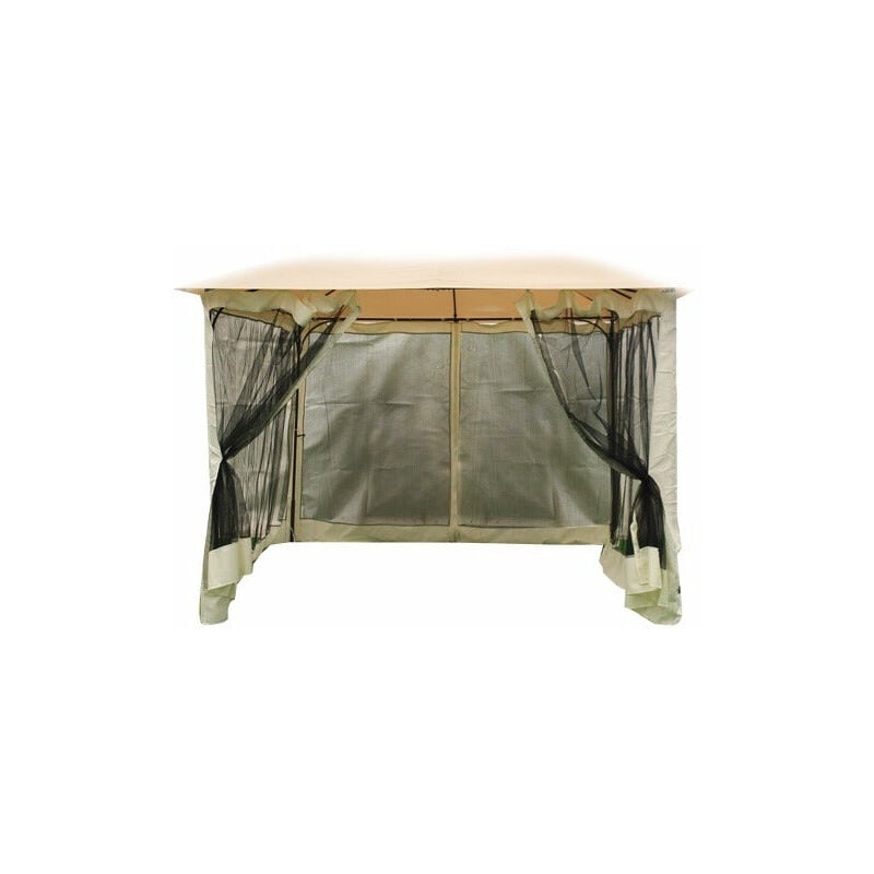 foto del prodotto zanzariera perimetrale di ricambio universale per gazebo 300x300cm tende con zip garden deluxe collection