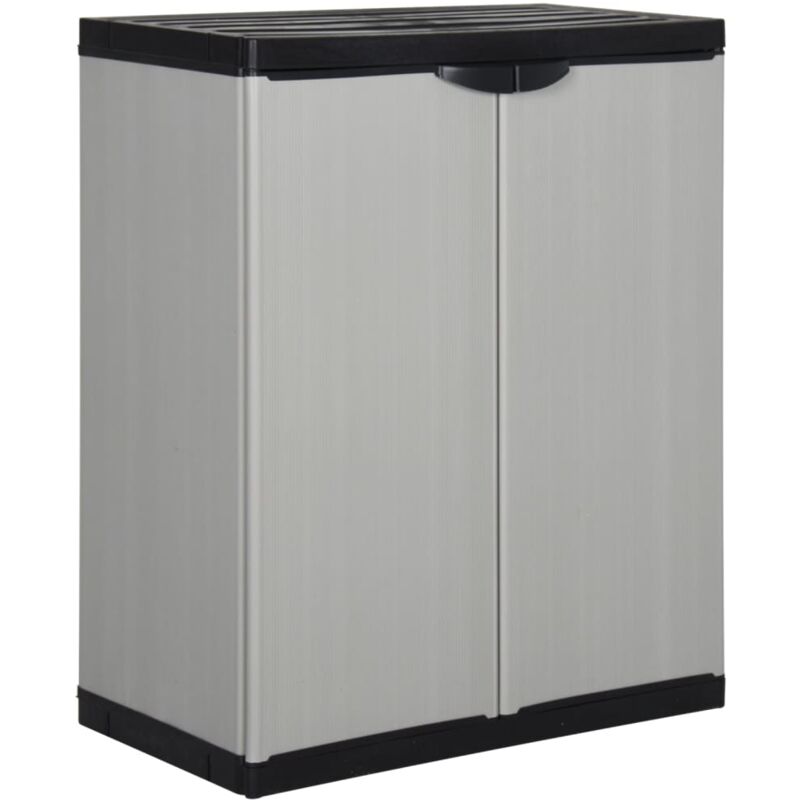 foto del prodotto furniture limited armadietto da giardino con 1 ripiano grigio e