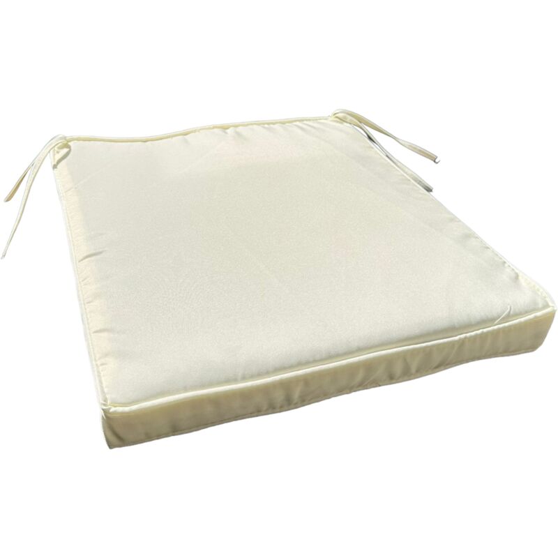 immagine 0 del prodotto cuscino quadrato 40x40x5 cm in cotone beige sfoderabile per sedie mango e kiwi